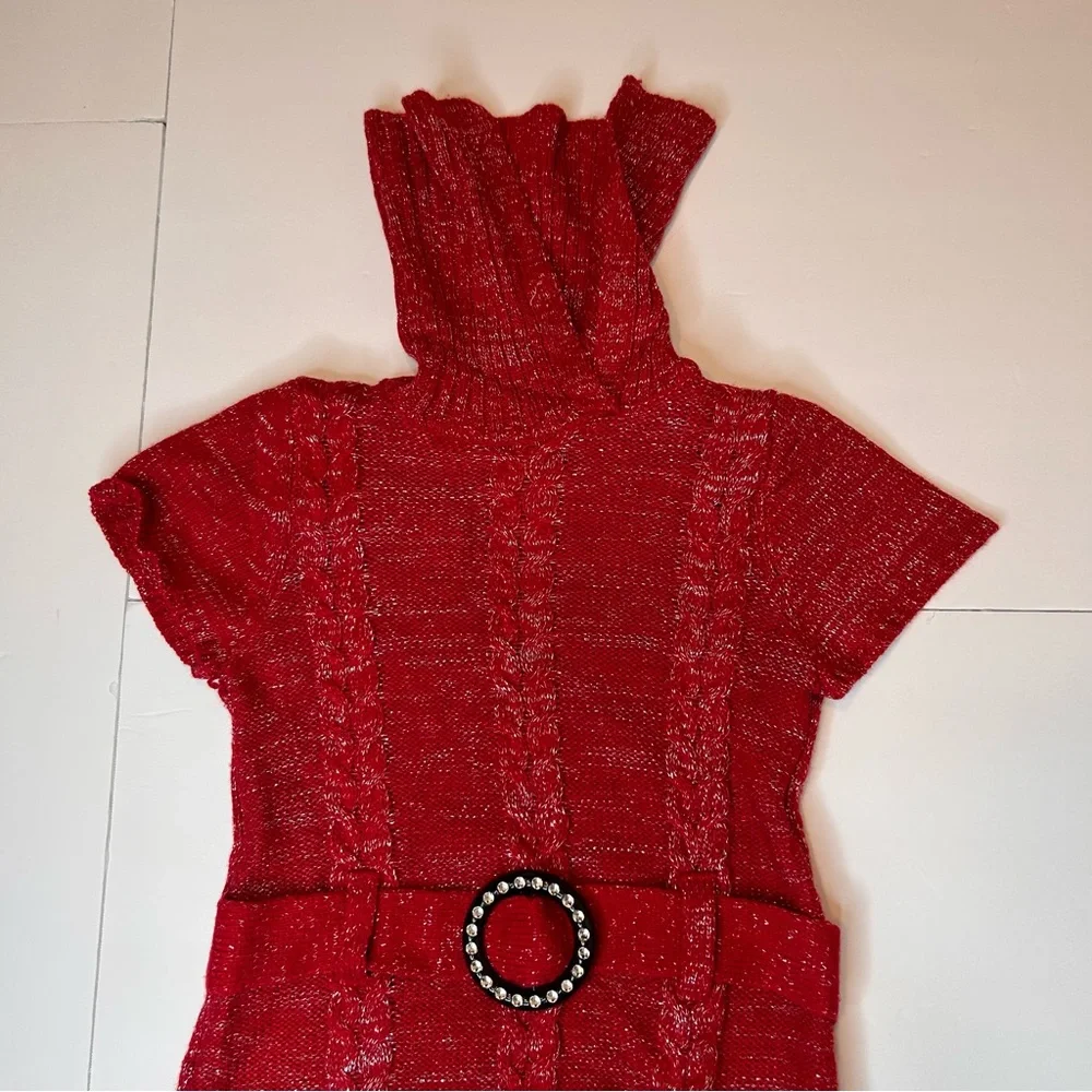Faded Glory Red Knit Dress Girls Size 4-5 S